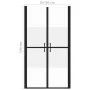 Puerta de ducha ESG medio esmerilado (83-86)x190 cm de vidaXL, Puertas de ducha - Ref: Foro24-150834, Precio: 204,18 €, Descu...