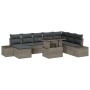 Juego de Sofá de Jardín Juego de 9 Gris Poliratán de , Sofás de exterior - Ref: Foro24-3349235, Precio: 610,67 €, Descuento: %