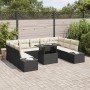 Juego de Sofás de Jardín Conjunto de 10 Negro y Crema de , Sofás de exterior - Ref: Foro24-3349243, Precio: 638,24 €, Descuen...