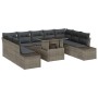 Conjunto de Sofá de Jardín Conjunto de 10 Gris Ratán, Poliéster de , Sofás de exterior - Ref: Foro24-3349245, Precio: 677,68 ...