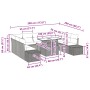 Conjunto de Sofá de Jardín Conjunto de 10 Gris Ratán, Poliéster de , Sofás de exterior - Ref: Foro24-3349245, Precio: 677,68 ...
