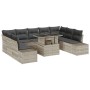 Conjunto de Sofás de Jardín Juego de 10 Beige y Gris Oscuro de , Sofás de exterior - Ref: Foro24-3349248, Precio: 768,31 €, D...