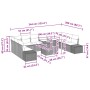 Conjunto de Sofá de Jardín 11 Piezas Marrón y Crema de , Sofás de exterior - Ref: Foro24-3349254, Precio: 791,96 €, Descuento: %