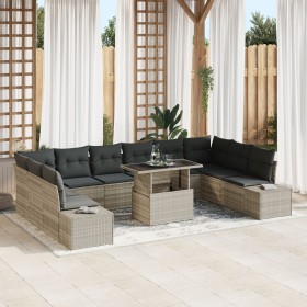 Conjunto de Sofá de Jardín Juego de 11 Gris, Marrón Claro de , Sofás de exterior - Ref: Foro24-3349258, Precio: 823,71 €, Des...