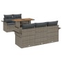 Conjunto de Sofá de Jardín Conjunto de 6 Gris Poliratán de , Sofás de exterior - Ref: Foro24-3349271, Precio: 471,17 €, Descu...