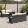 Juego de Sofá de Jardín de 7 piezas con cojines Negro Polirratán Acacia de , Sofás de exterior - Ref: Foro24-3349277, Precio:...