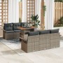 Juego de Sofá de Jardín Set de 7 Gris Ratán de , Sofás de exterior - Ref: Foro24-3349278, Precio: 523,78 €, Descuento: %