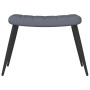 Sillón de relax con taburete terciopelo gris oscuro en Sillones | Comprar online en Foru.es