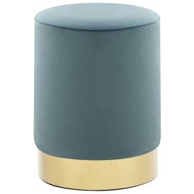Taburete de terciopelo 28 x 36 cm azul claro y dorado en Taburetes y sillas plegables | Comprar online en Foru.es