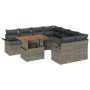 Juego de Sofá de Jardín Set de 9 Gris Ratán de , Sofás de exterior - Ref: Foro24-3349313, Precio: 601,21 €, Descuento: %