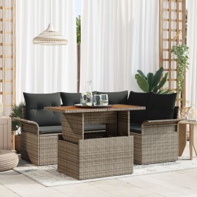 Conjunto de Sofá de Jardín Conjunto de 5 Gris, Marrón, Negro de , Sofás de exterior - Ref: Foro24-3349327, Precio: 377,06 €, ...