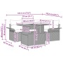 Conjunto de Sofá de Jardín Conjunto de 5 Gris, Marrón, Negro de , Sofás de exterior - Ref: Foro24-3349327, Precio: 377,06 €, ...
