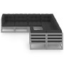 Set de muebles de jardín 8 pzas con cojines madera pino gris de vidaXL, Conjuntos de jardín - Ref: Foro24-3077026, Precio: 77...