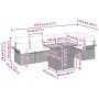Set de Sofá de Jardín Conjunto de 7 Gris de , Sofás de exterior - Ref: Foro24-3349341, Precio: 479,90 €, Descuento: %
