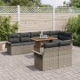 Conjunto de Sofá de Jardín Set de 9 Gris Poliratán de , Sofás de exterior - Ref: Foro24-3349348, Precio: 646,87 €, Descuento: %