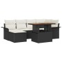 Conjunto de Comedor de Jardín de 7 Piezas con Cojines Negro Poliratán de , Sofás de exterior - Ref: Foro24-3349354, Precio: 4...
