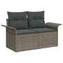 Conjunto de sofá de jardín Set de 7 Gris Poliratán, acero, vidrio de , Sofás de exterior - Ref: Foro24-3349355, Precio: 469,5...