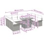 Conjunto de Sofá de Jardín Set de 10 Gris Rattan, Poliéster de , Sofás de exterior - Ref: Foro24-3349376, Precio: 647,64 €, D...