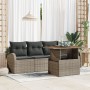 Conjunto de Sofás de Jardín Juego de 5 Gris Rattan de , Sofás de exterior - Ref: Foro24-3349516, Precio: 347,19 €, Descuento: %