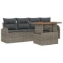 Conjunto de Sofás de Jardín Juego de 5 Gris Rattan de , Sofás de exterior - Ref: Foro24-3349516, Precio: 347,19 €, Descuento: %