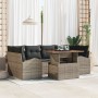 Juego de Sofá de Jardín Set de 7 Gris, Negro Aluminio, Olefina de , Sofás de exterior - Ref: Foro24-3349537, Precio: 480,62 €...
