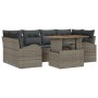 Juego de Sofá de Jardín Set de 7 Gris, Negro Aluminio, Olefina de , Sofás de exterior - Ref: Foro24-3349537, Precio: 480,62 €...