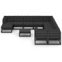 Set de muebles de jardín 12 pzas con cojines madera pino negro de vidaXL, Conjuntos de jardín - Ref: Foro24-3077103, Precio: ...