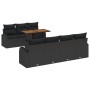 Conjunto de Comedor de Jardín de 8 Piezas con Cojines Negro Poliratán Acacia de , Sofás de exterior - Ref: Foro24-3349547, Pr...