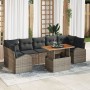 Conjunto de Sofá de Jardín Juego de 8 Gris, Marrón de , Sofás de exterior - Ref: Foro24-3349551, Precio: 552,90 €, Descuento: %