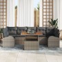 Conjunto de Sofá de Jardín Juego de 8 Gris, Marrón de , Sofás de exterior - Ref: Foro24-3349551, Precio: 552,90 €, Descuento: %