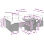 Conjunto de Sofá de Jardín Juego de 8 Gris, Marrón de , Sofás de exterior - Ref: Foro24-3349551, Precio: 552,90 €, Descuento: %