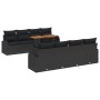 Conjunto de Comedor de Jardín de 9 Piezas con Cojines Negro Poliratán Acacia de , Sofás de exterior - Ref: Foro24-3349561, Pr...