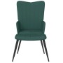 Sillón de relax con taburete terciopelo verde oscuro en Sillones | Comprar online en Foru.es