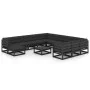 Set de muebles de jardín 13 pzas con cojines madera pino negro de vidaXL, Conjuntos de jardín - Ref: Foro24-3077113, Precio: ...