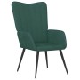 Sillón de relax con taburete terciopelo verde oscuro en Sillones | Comprar online en Foru.es