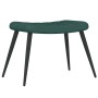 Sillón de relax con taburete terciopelo verde oscuro en Sillones | Comprar online en Foru.es