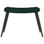 Sillón de relax con taburete terciopelo verde oscuro en Sillones | Comprar online en Foru.es