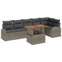 Conjunto de Sofá Garden Juego de 7 Gris Ratán Polimérico de , Sofás de exterior - Ref: Foro24-3349593, Precio: 478,02 €, Desc...