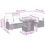 Conjunto de Sofá Garden Juego de 7 Gris Ratán Polimérico de , Sofás de exterior - Ref: Foro24-3349593, Precio: 478,02 €, Desc...