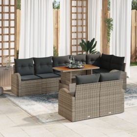 Conjunto de Sofá de Jardín Set de 9 Gris y Marrón Ratán de , Sofás de exterior - Ref: Foro24-3349600, Precio: 642,46 €, Descu...