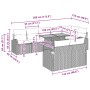 Conjunto de Sofá de Jardín Set de 9 Gris y Marrón Ratán de , Sofás de exterior - Ref: Foro24-3349600, Precio: 642,46 €, Descu...