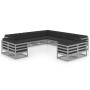 Set de muebles de jardín 13 pzas con cojines madera pino gris de vidaXL, Conjuntos de jardín - Ref: Foro24-3077016, Precio: 1...