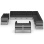 Set de muebles de jardín 13 pzas con cojines madera pino gris de vidaXL, Conjuntos de jardín - Ref: Foro24-3077016, Precio: 1...