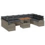 Juego de sofá de jardín Conjunto de 11 Gris Ratán de , Sofás de exterior - Ref: Foro24-3349635, Precio: 702,02 €, Descuento: %