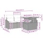 Conjunto de sofá de jardín Conjunto de 5 Negro Ratán, Poliéster de , Sofás de exterior - Ref: Foro24-3349771, Precio: 354,52 ...
