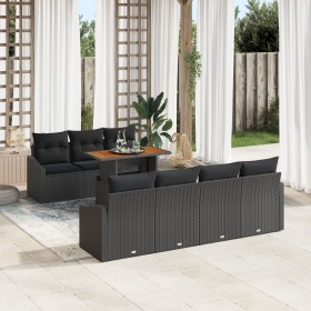 Set de Sofá de Jardín Set de 8 Negro Poliratán de , Sofás de exterior - Ref: Foro24-3349799, Precio: 571,77 €, Descuento: %