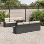 Conjunto de Comedor de Jardín de 9 Piezas con Cojines Rattan Negro Acacia de , Sofás de exterior - Ref: Foro24-3349809, Preci...