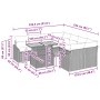 Conjunto de Sofá de Jardín Juego de 9 Negro Poliratán, Acero de , Sofás de exterior - Ref: Foro24-3349820, Precio: 618,08 €, ...