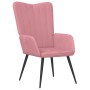 Sillón de relax con taburete terciopelo rosa en Sillones | Comprar online en Foru.es