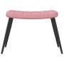 Sillón de relax con taburete terciopelo rosa en Sillones | Comprar online en Foru.es